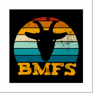 BMFS Goat Vintage Sunset Posters and Art